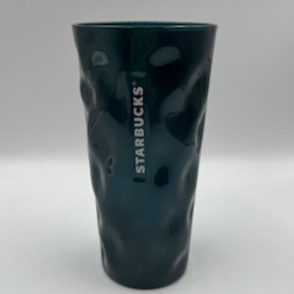 Starbucks‎ Dark Green Mottled Glass Cold Cup Tumbler 18 Oz Fall 2021